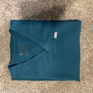 FIGS Caribbean blue V-Neck Medical Scrub Top